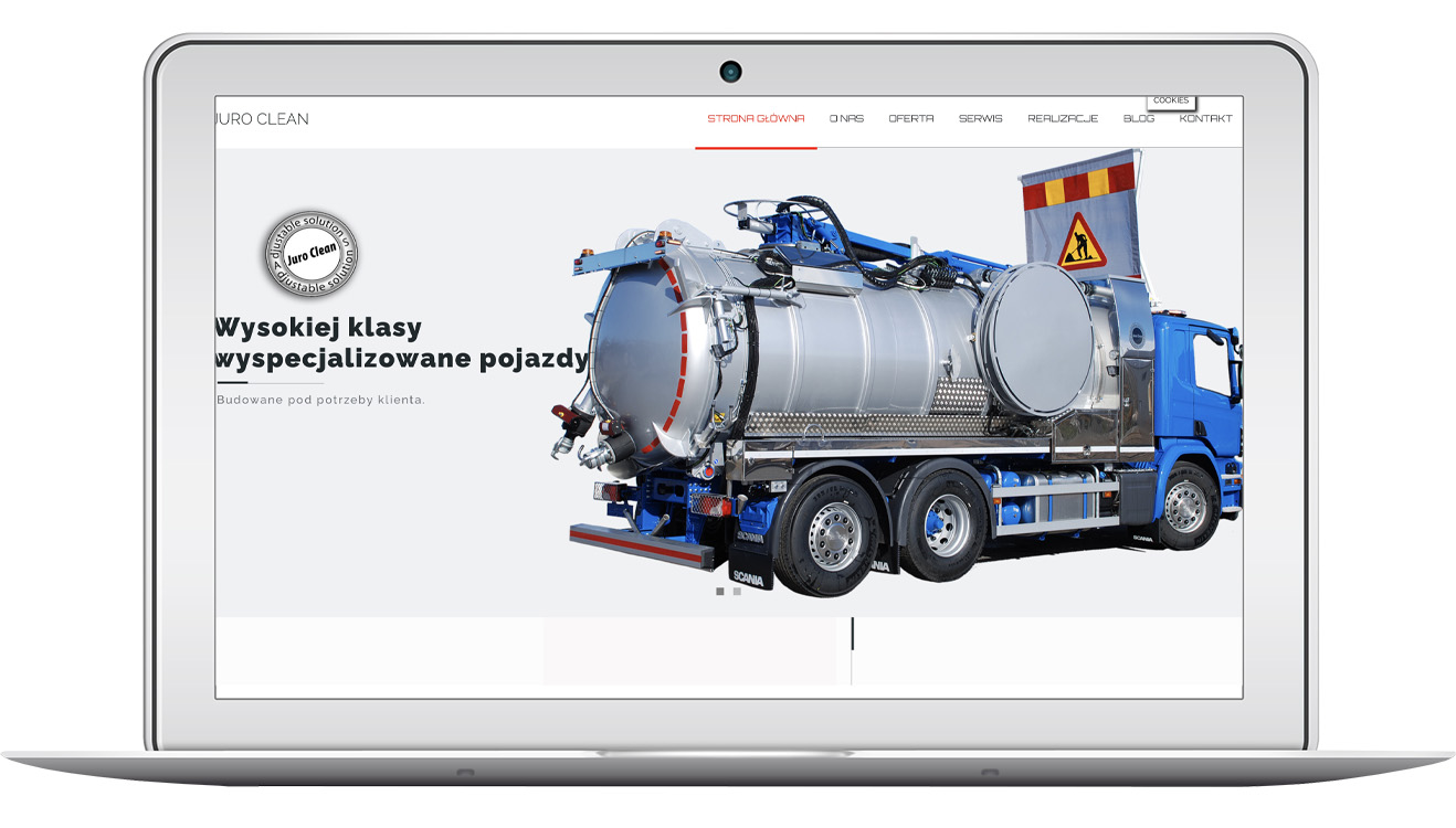Realizacja strony internetowej Juro Clean